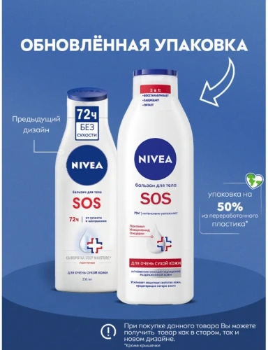 NIVEA лосьон-бальзам д/тела sos 250мл 88183